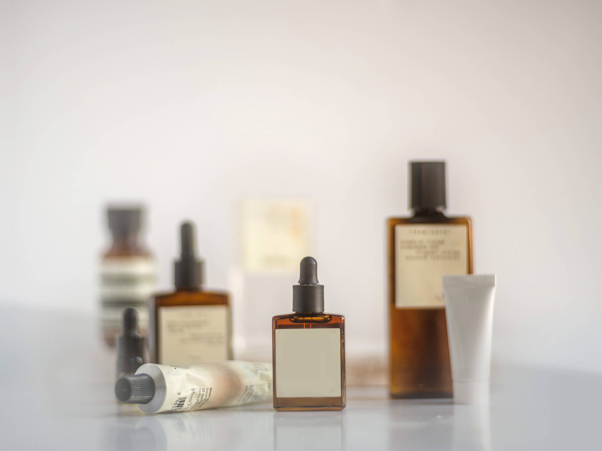 beauty esthetician 1 Eminence organic skincare products with candles and crystals